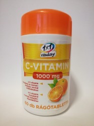 1*1 C-VIT.RÁGÓTABL. 1000MG 60X NARANCSOS