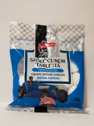 SZŐLŐCUKOR TABL. 80G HÁZISWEET MENTOLOS